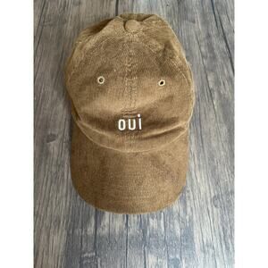Clare V. Brown Corduroy Baseball Hat Womans One Size